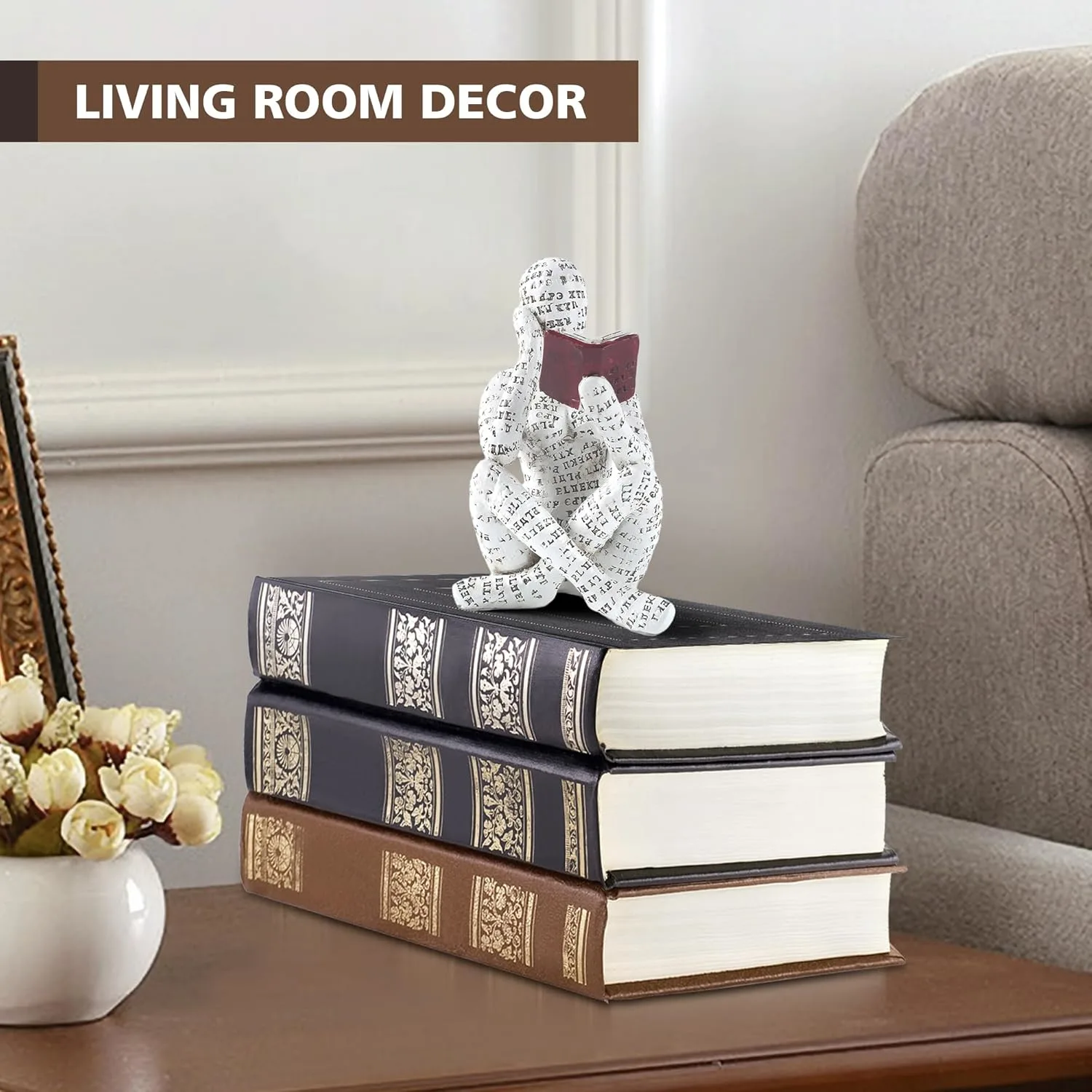 reading woman statue 4