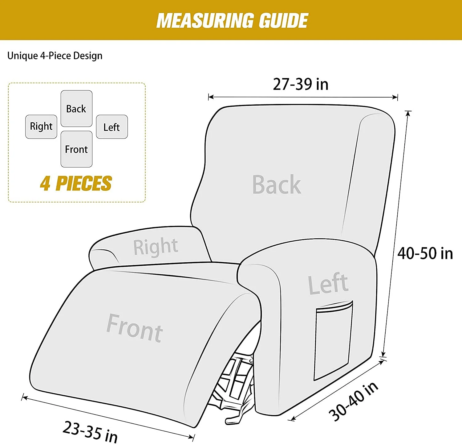 recliner cover velvet stretch 3