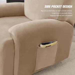 recliner cover velvet stretch 5