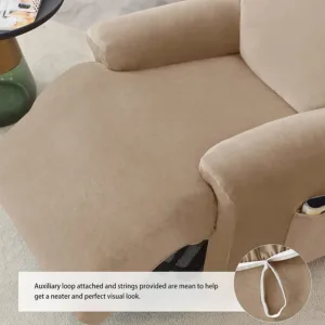 recliner cover velvet stretch 6