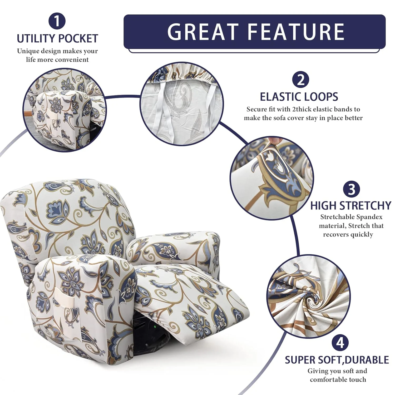 recliner slipcover stretch 3