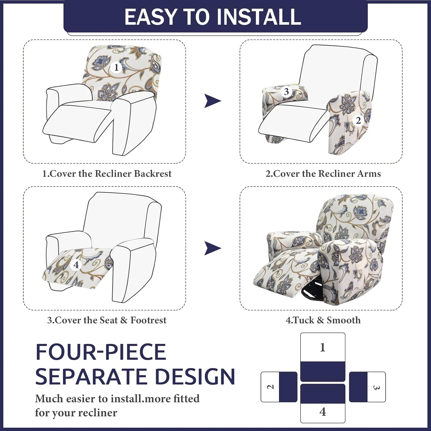 recliner slipcover stretch 6