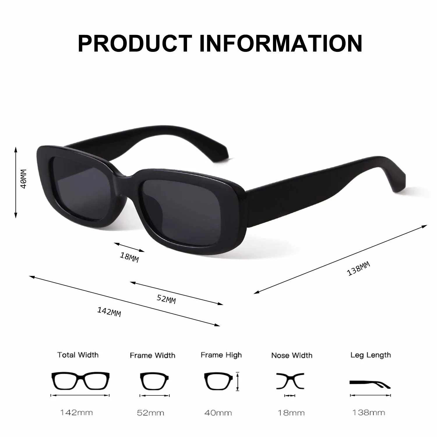 rectangle sunglasses retro 4