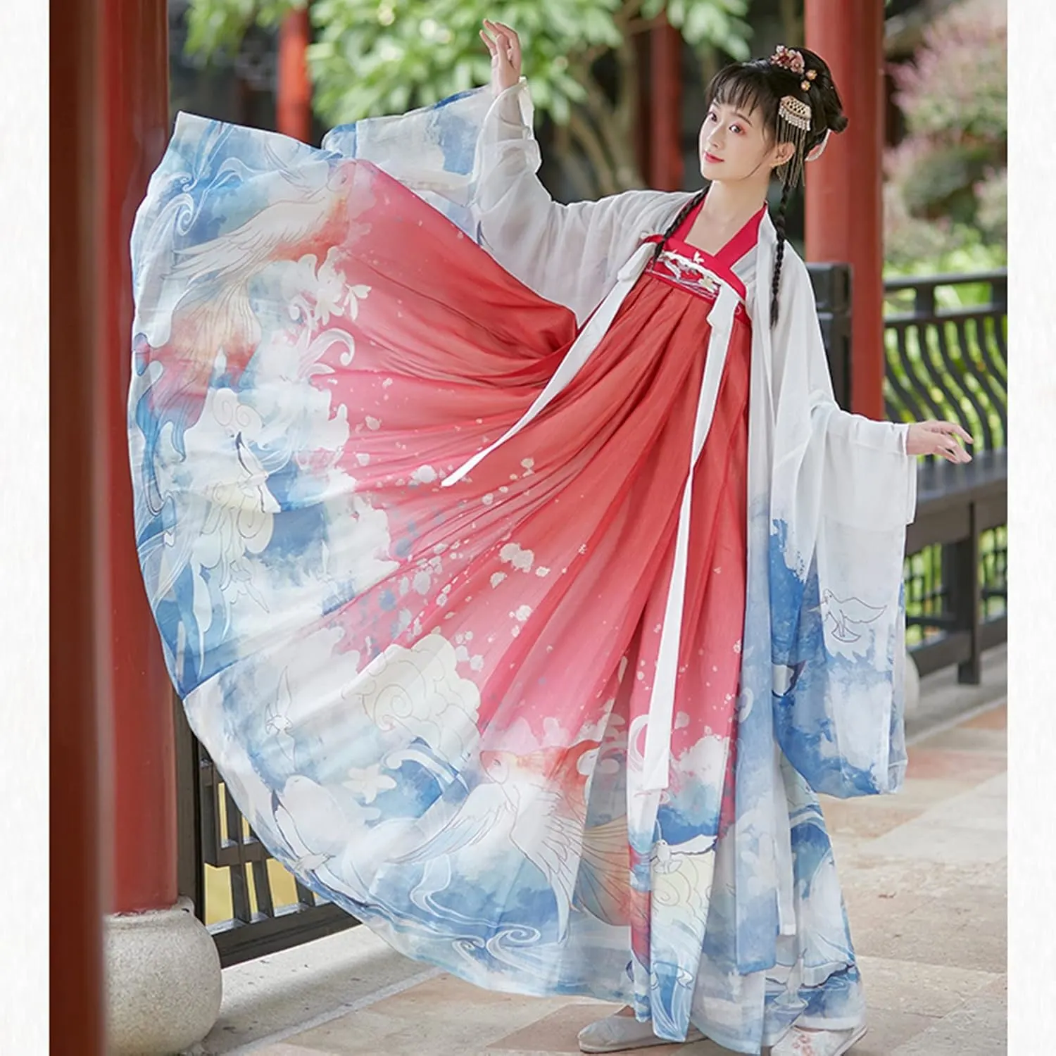 red hanfu dress 2
