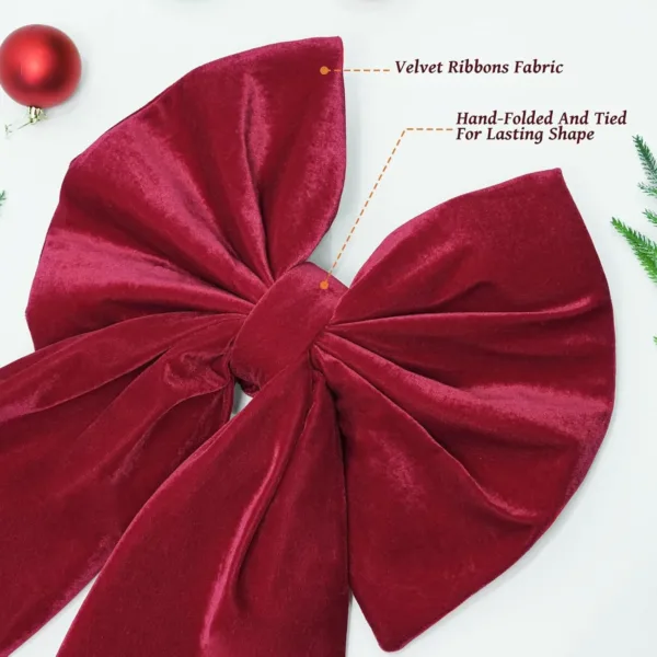 red velvet christmas bow 3