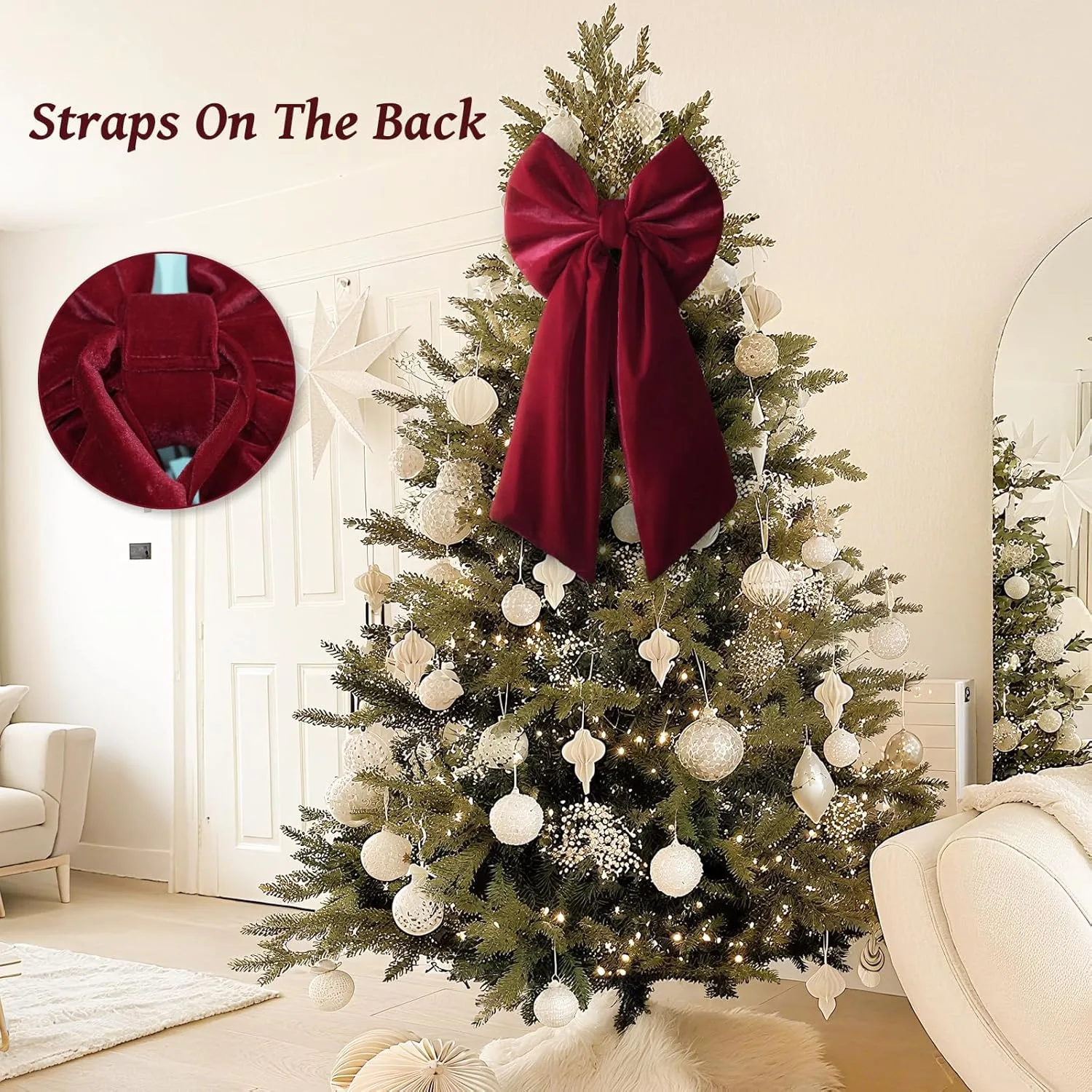 red velvet christmas bow 4