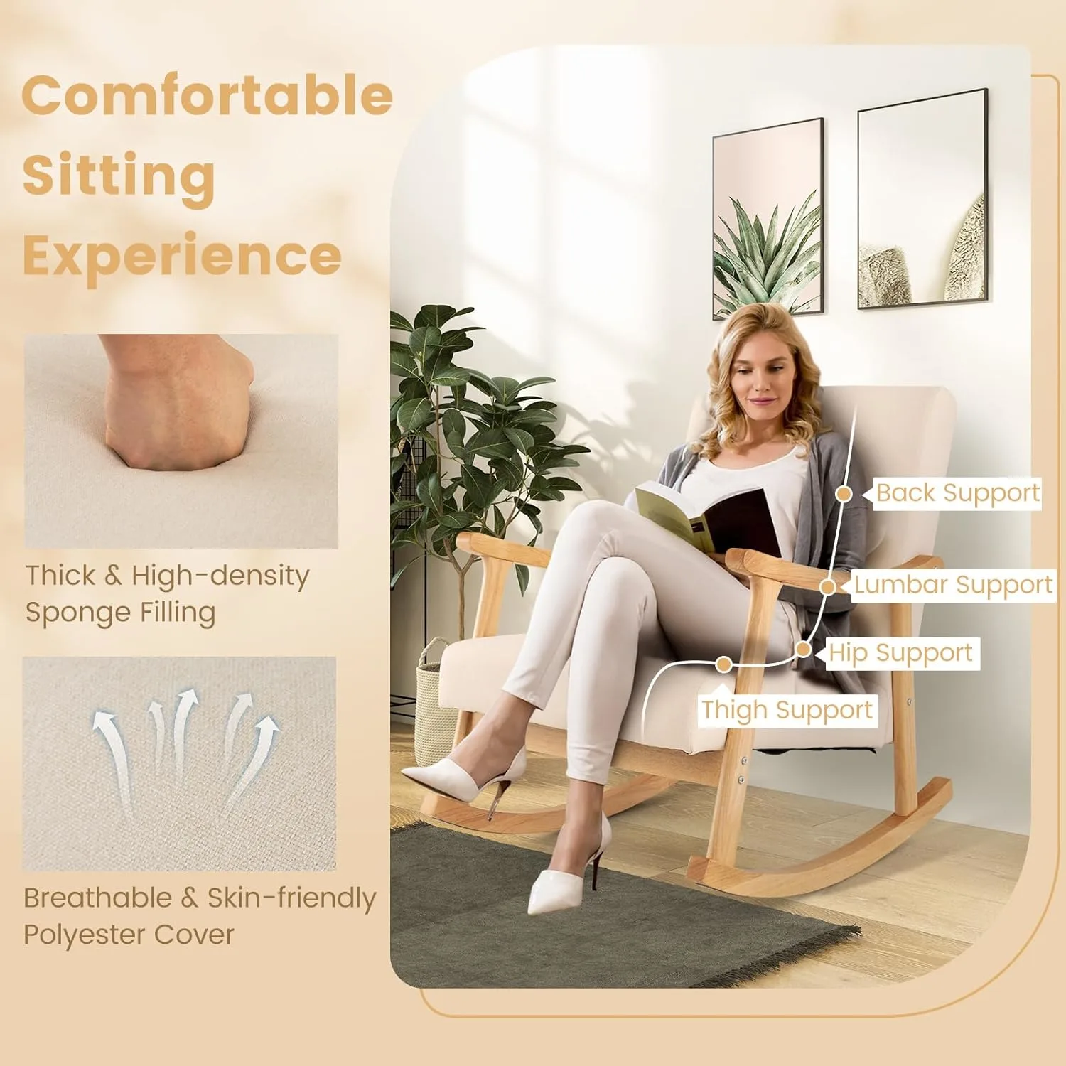 relax rocking chair linen 4