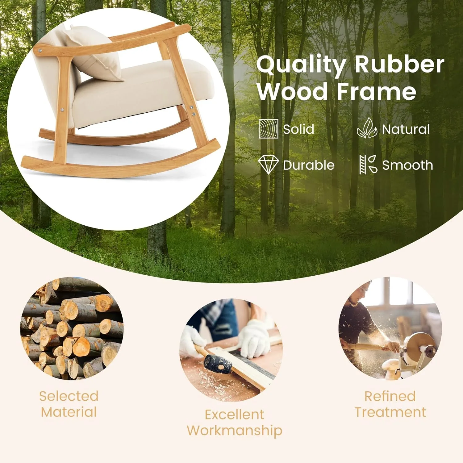 relax rocking chair linen 5