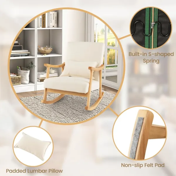 relax rocking chair linen 6