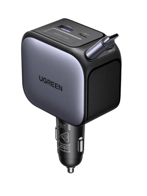retractable car charger usb c 1