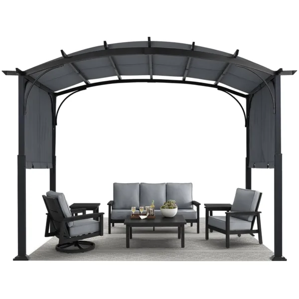 retractable pergola patio garden 1