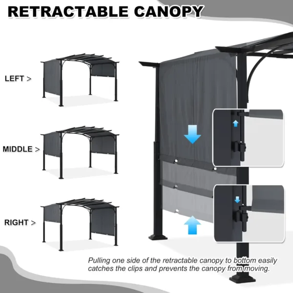 retractable pergola patio garden 4