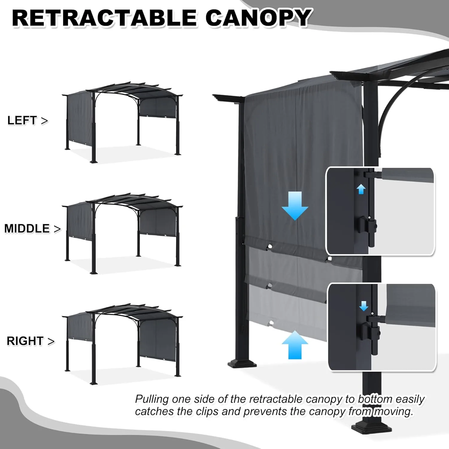retractable pergola patio garden 4