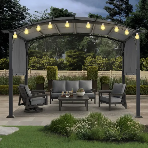 retractable pergola patio garden 7