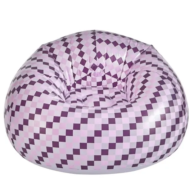 retro checkered inflatable chair 1