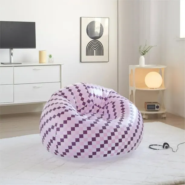 retro checkered inflatable chair 2