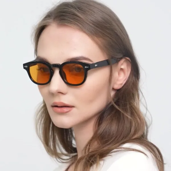 retro round sunglasses tinted 2
