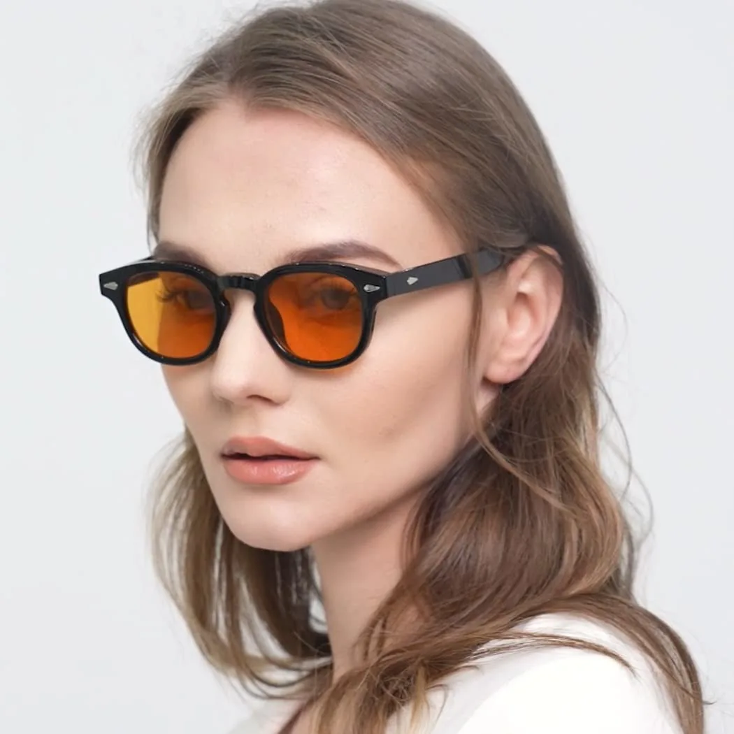 retro round sunglasses tinted 2