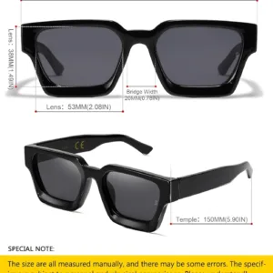 retro square sunglasses thick 5