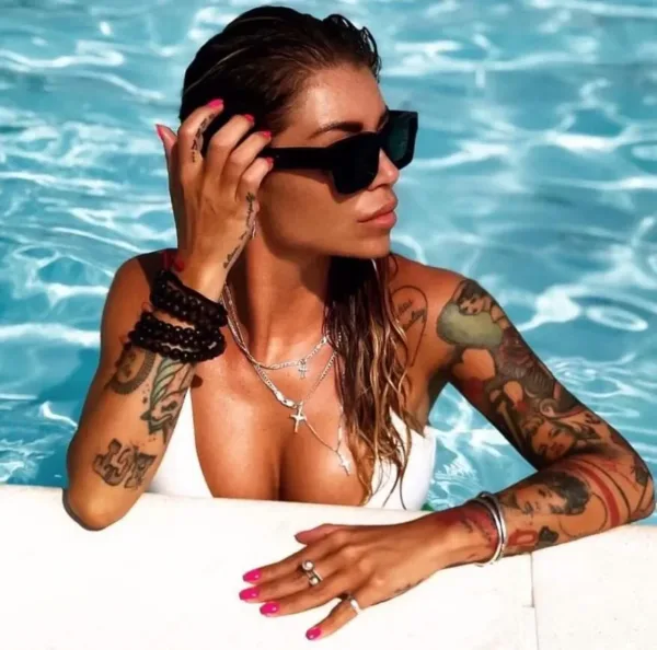 retro square sunglasses thick 7