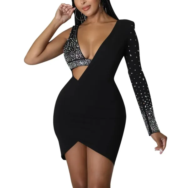 rhinestone bodycon dress 1