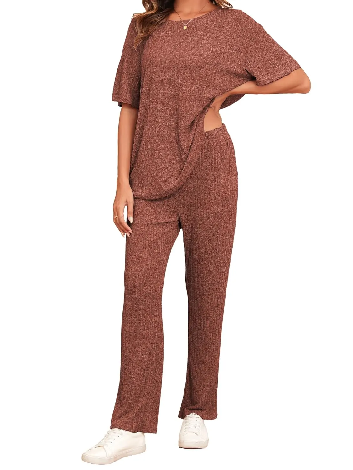 ribbed outfit sets women 1