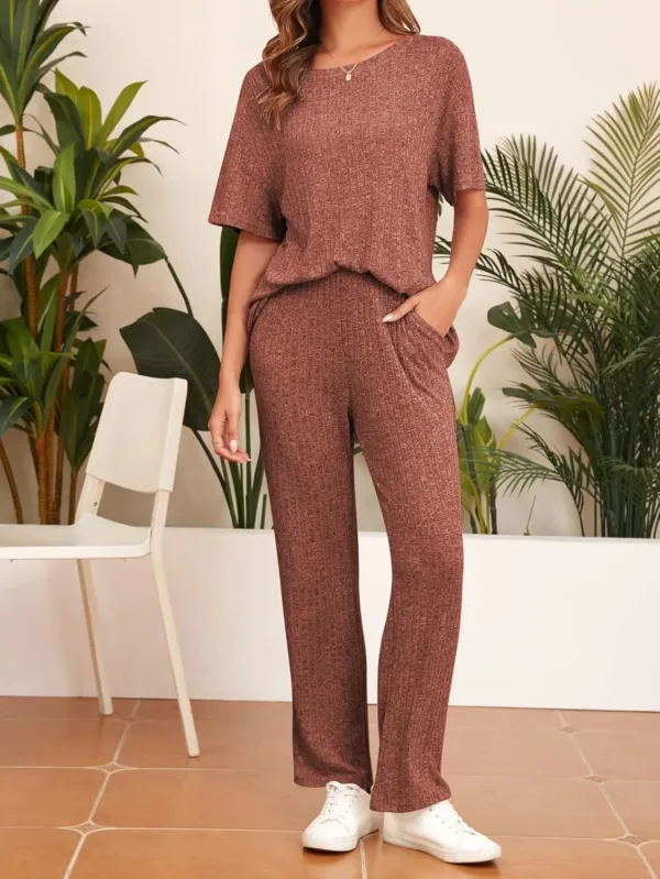 ribbed outfit sets women 2