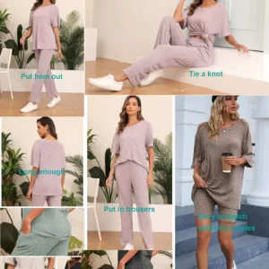 ribbed outfit sets women 5