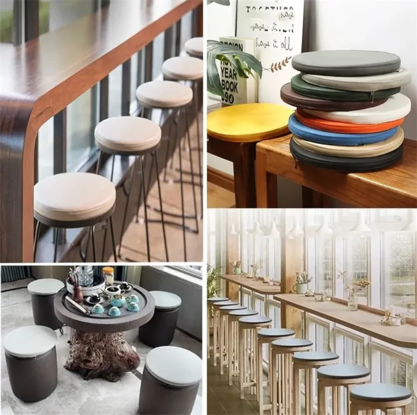 round seat cushion leather 1