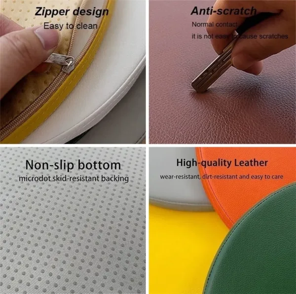 round seat cushion leather 3