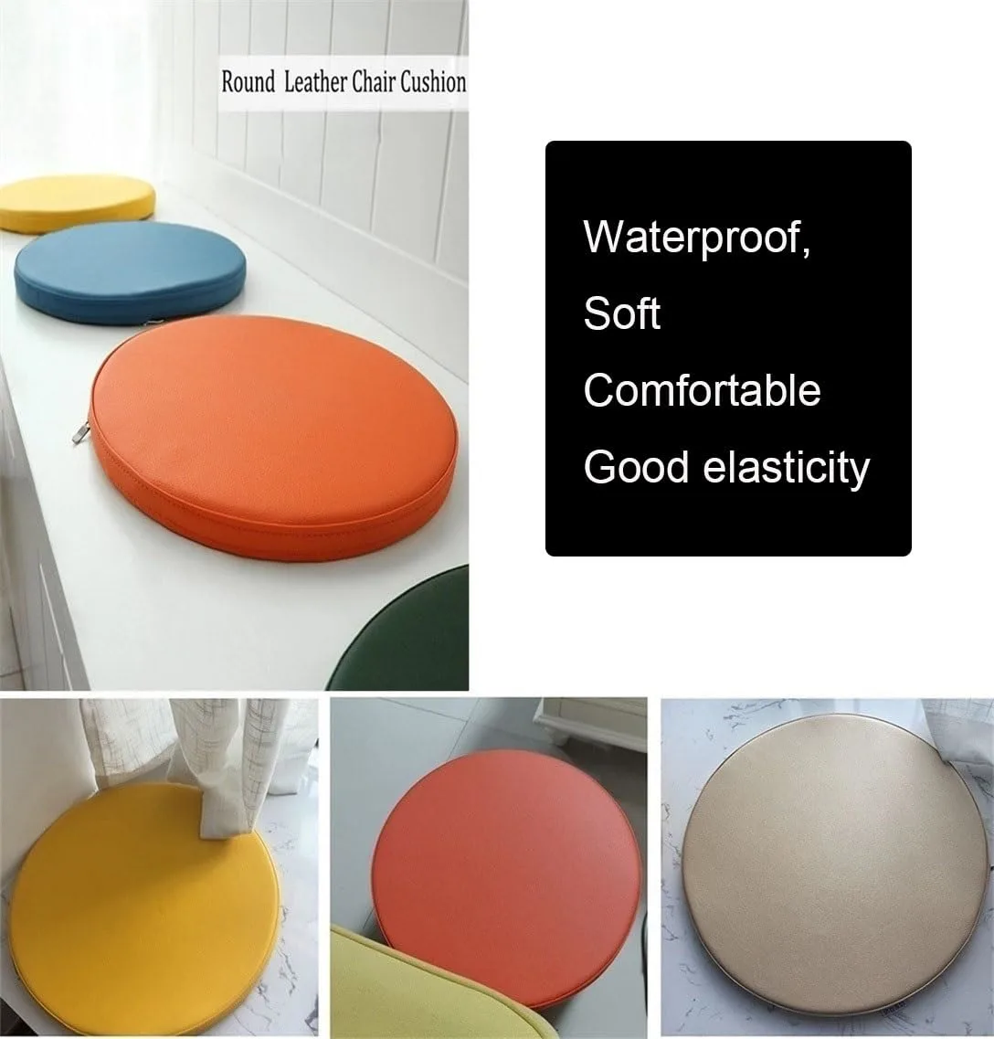 round seat cushion leather 4