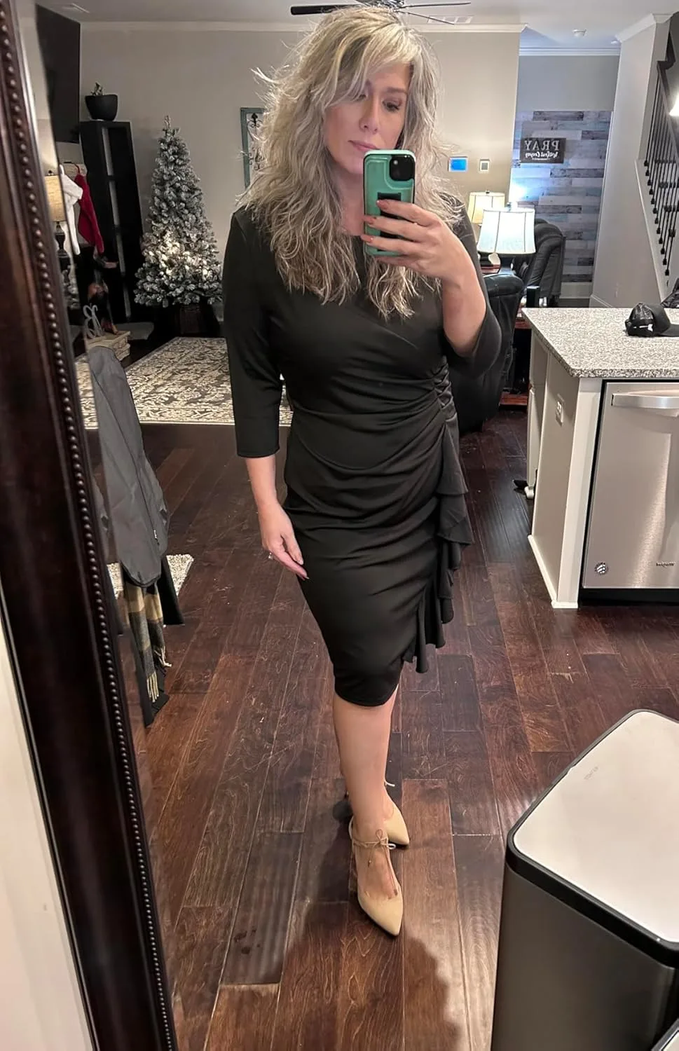 ruffle sleeve midi 2