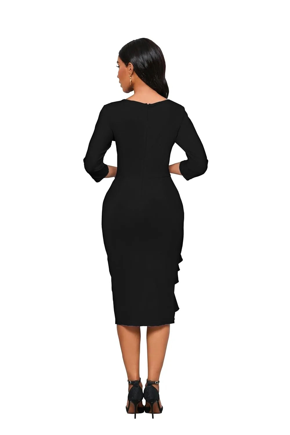 ruffle sleeve midi 7