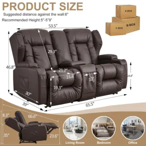 rv loveseat recliner sofa 2