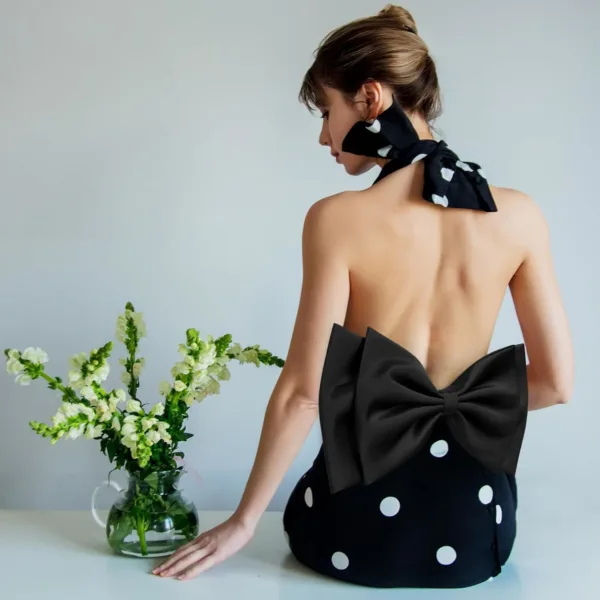 satin bow wedding dress 5