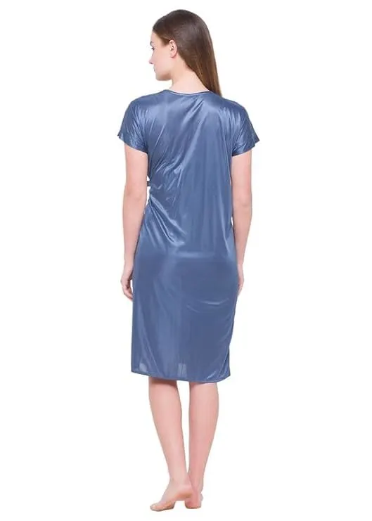 satin nighty lace robe 2