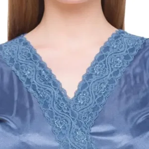 satin nighty lace robe 5