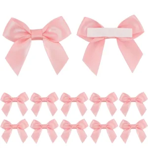 satin ribbon bows pink 1