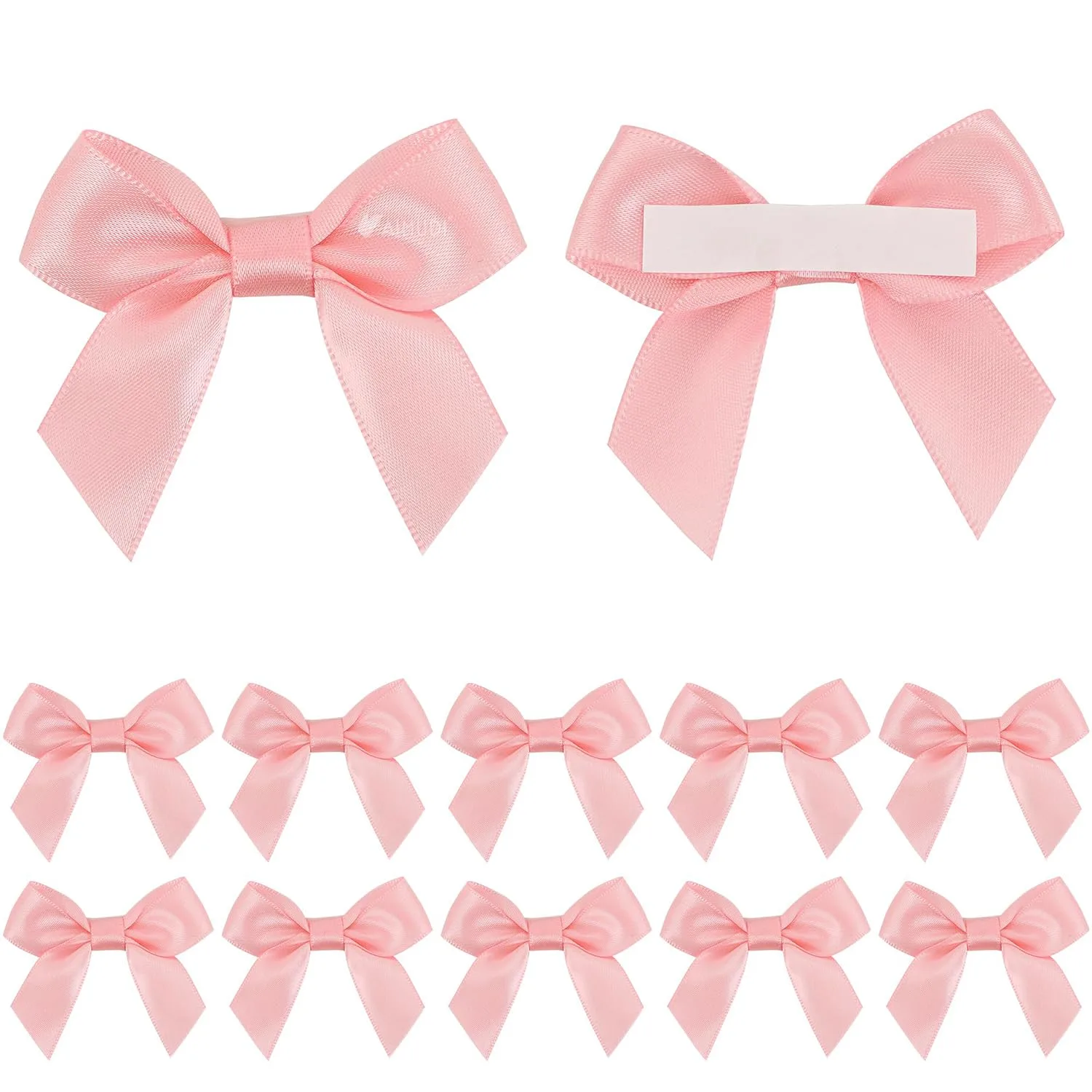 satin ribbon bows pink 1