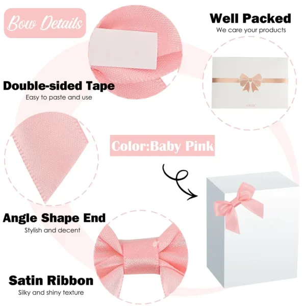 satin ribbon bows pink 6