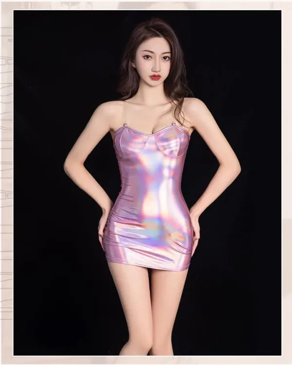 sexy metallic bodycon dress 2