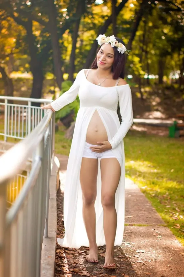 shoulder maternity gown 2
