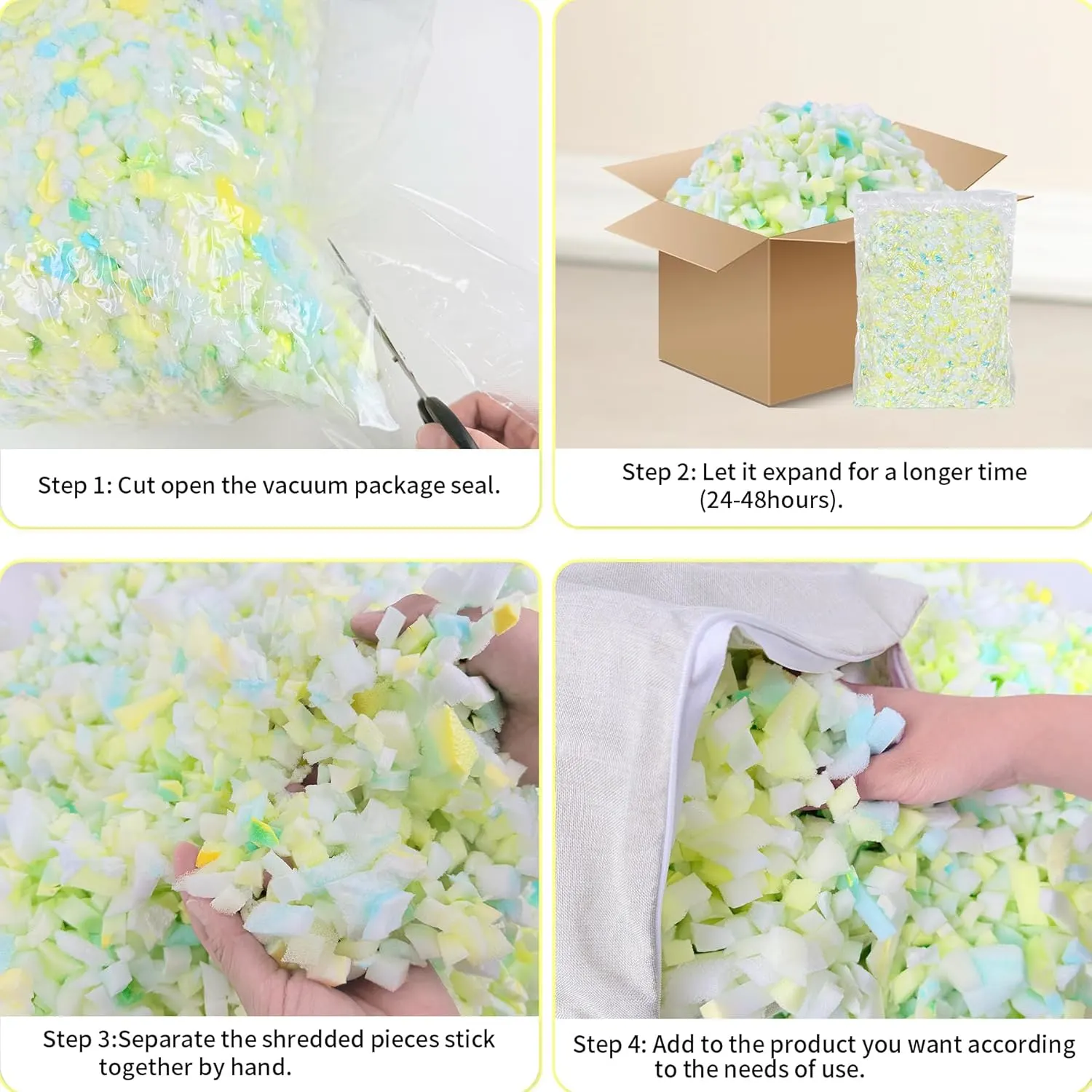 shredded memory foam 4