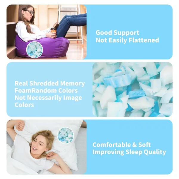 shredded memory foam filling 5