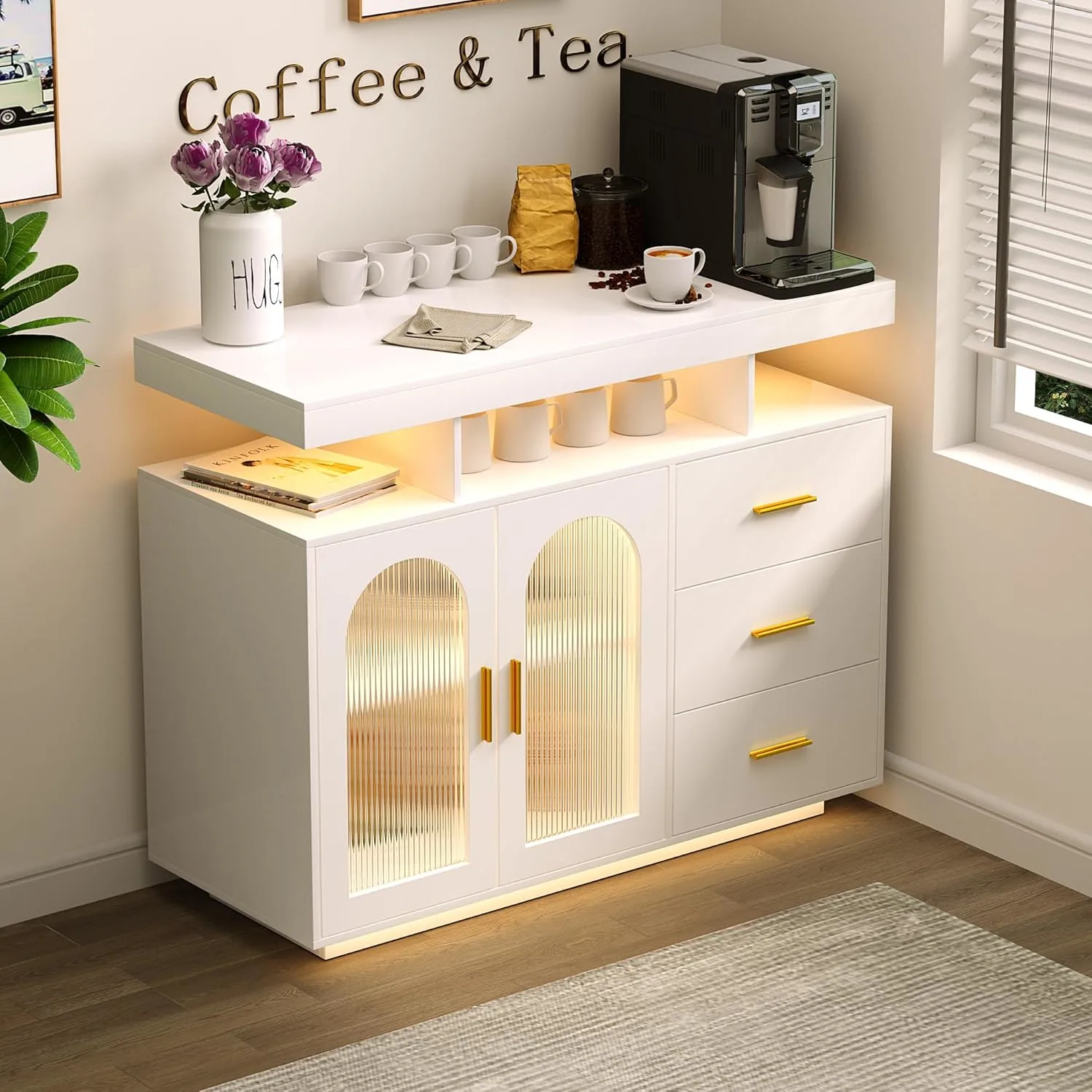 sideboard buffet cabinet led 1