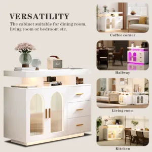 sideboard buffet cabinet led 6