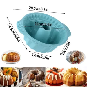 silicone fluted cake pan 7