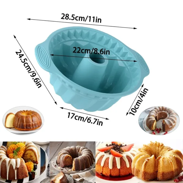 silicone fluted cake pan 7