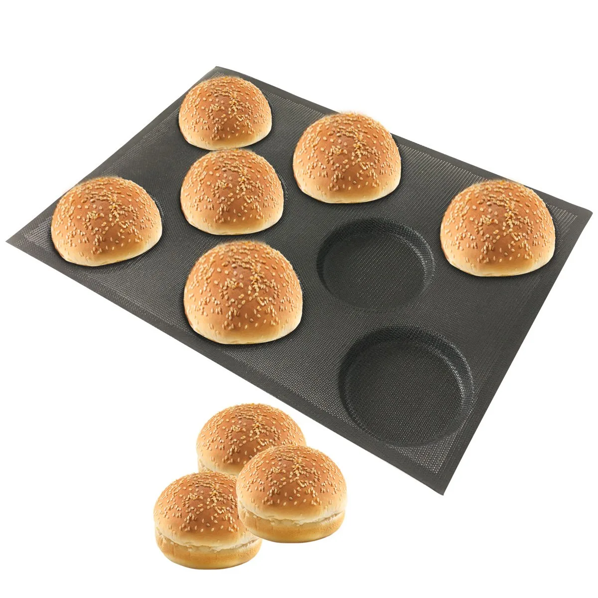 silicone hamburger bun mold 1