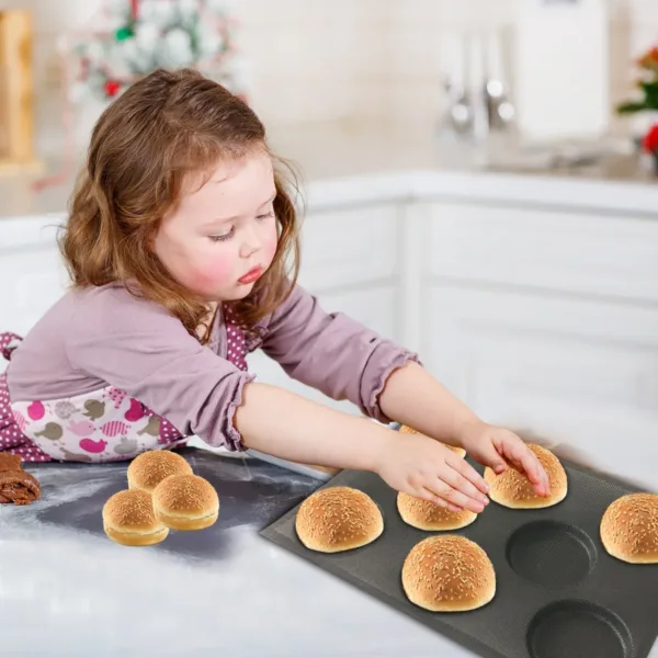 silicone hamburger bun mold 6